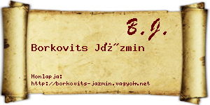 Borkovits Jázmin névjegykártya